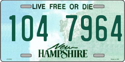 NH license plate 1047964