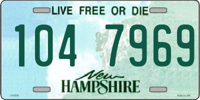 NH license plate 1047969