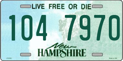 NH license plate 1047970