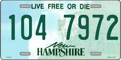NH license plate 1047972