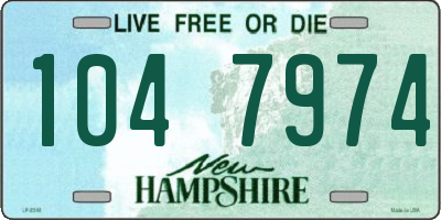 NH license plate 1047974