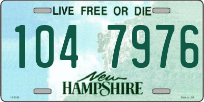 NH license plate 1047976