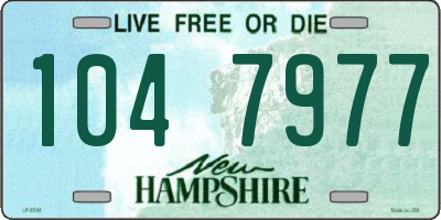 NH license plate 1047977