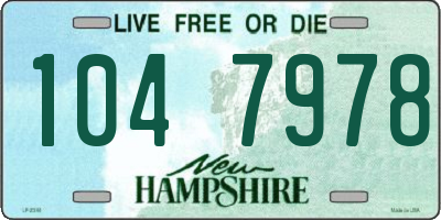 NH license plate 1047978