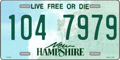 NH license plate 1047979