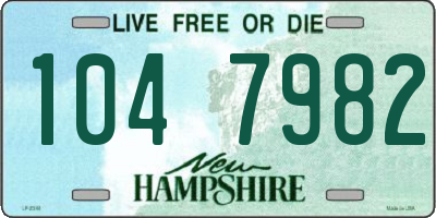 NH license plate 1047982