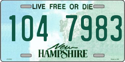 NH license plate 1047983