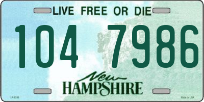 NH license plate 1047986