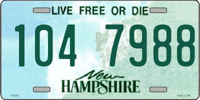 NH license plate 1047988