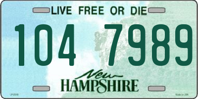 NH license plate 1047989