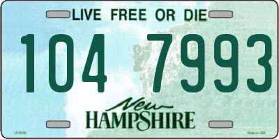 NH license plate 1047993