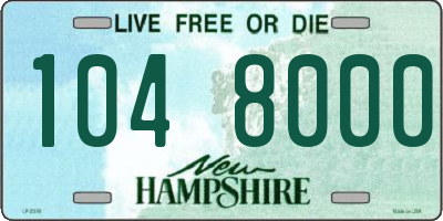 NH license plate 1048000