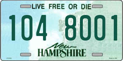 NH license plate 1048001
