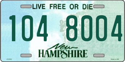 NH license plate 1048004