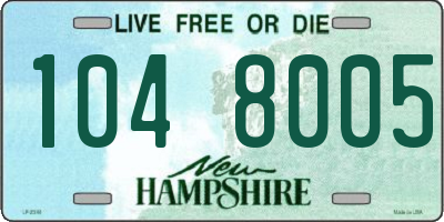 NH license plate 1048005