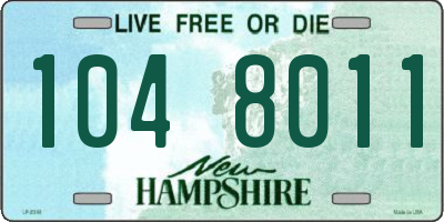 NH license plate 1048011