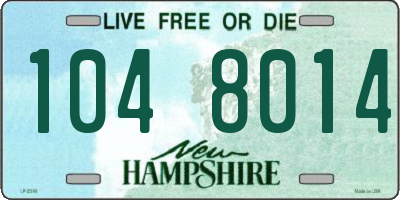 NH license plate 1048014