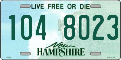 NH license plate 1048023