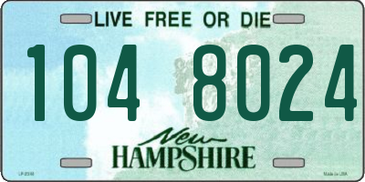 NH license plate 1048024