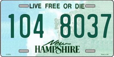 NH license plate 1048037