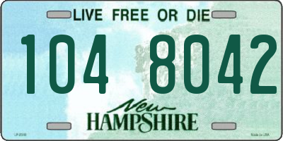 NH license plate 1048042