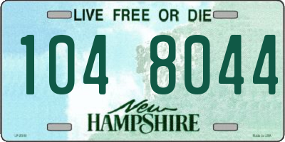 NH license plate 1048044