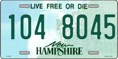 NH license plate 1048045
