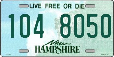 NH license plate 1048050