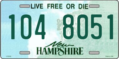 NH license plate 1048051