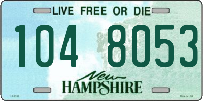 NH license plate 1048053