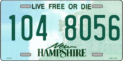 NH license plate 1048056