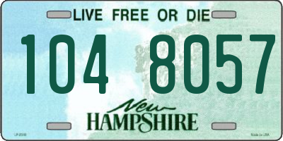 NH license plate 1048057