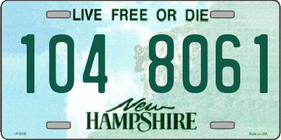 NH license plate 1048061