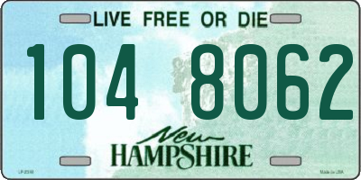 NH license plate 1048062