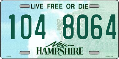 NH license plate 1048064