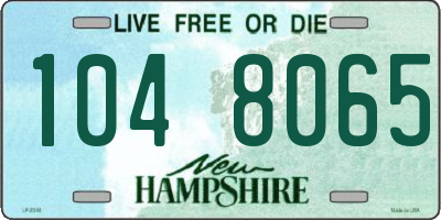 NH license plate 1048065