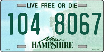 NH license plate 1048067
