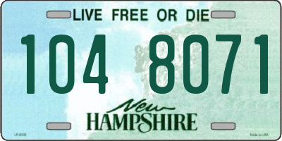 NH license plate 1048071