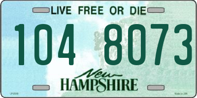 NH license plate 1048073