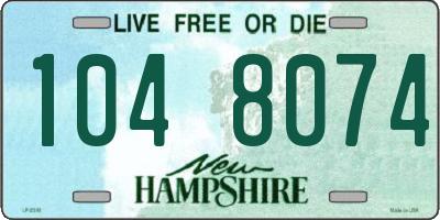 NH license plate 1048074