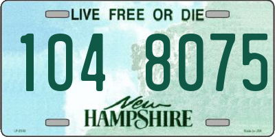 NH license plate 1048075