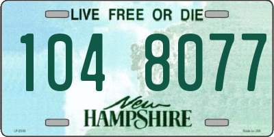 NH license plate 1048077