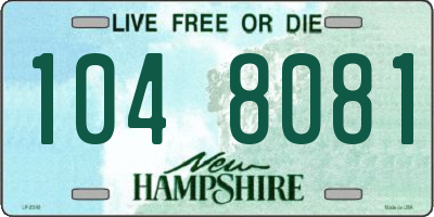 NH license plate 1048081