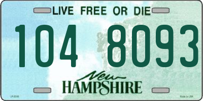 NH license plate 1048093