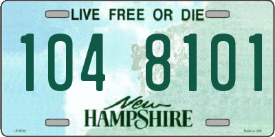 NH license plate 1048101