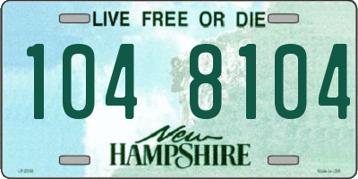 NH license plate 1048104