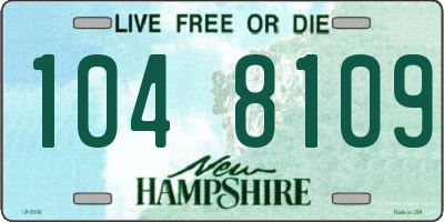 NH license plate 1048109