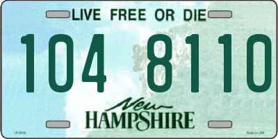 NH license plate 1048110