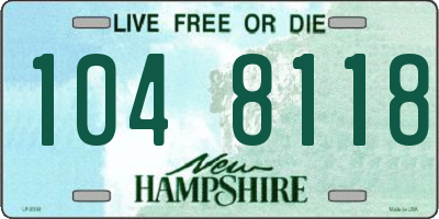 NH license plate 1048118
