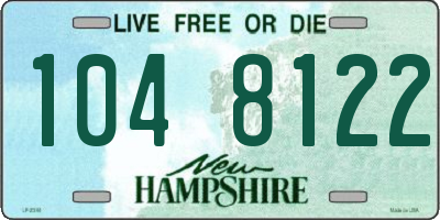 NH license plate 1048122